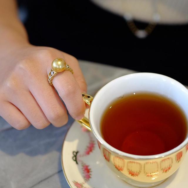 爱德华复古金珠戒指